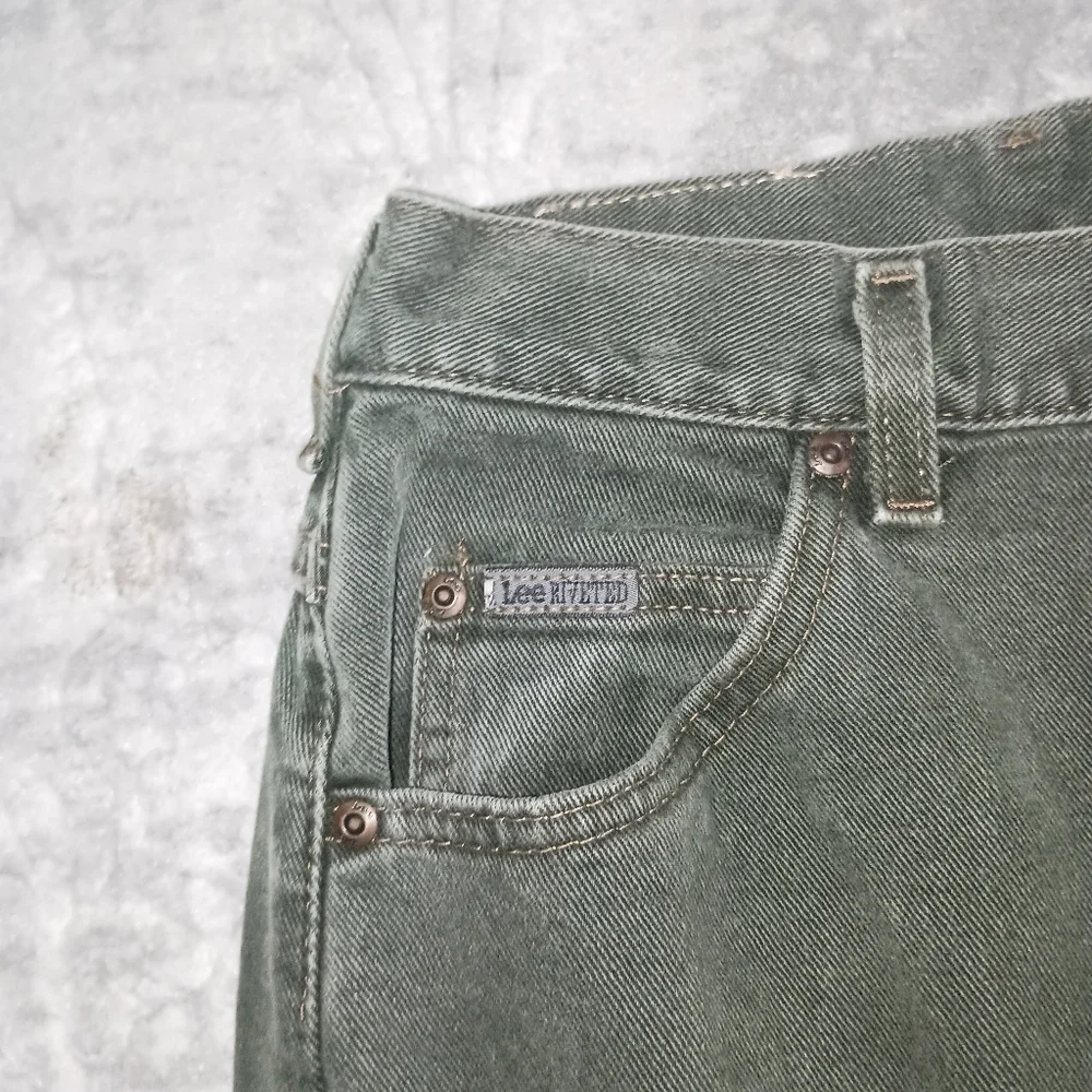 Vintage Lee Green High waist Mom Jeans Size Size 12 Short - Picture 11 of 13
